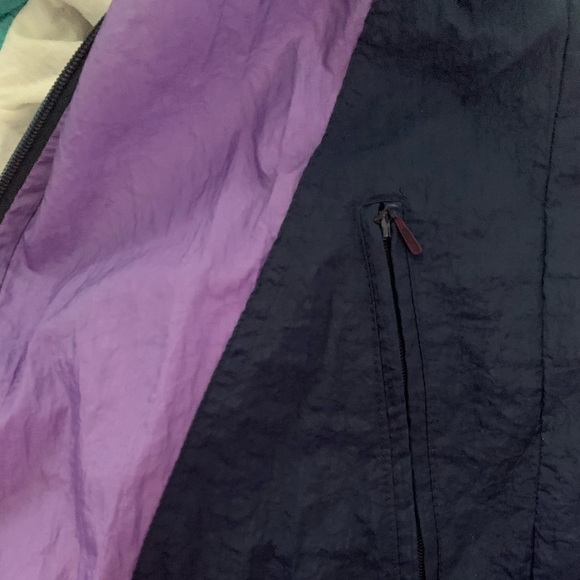 Vintage Elitel purple, turquoise and navy wind-breaker - Picture 3 of 5